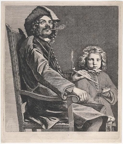 Pipe Smoking Man in chair, Michael Sweerts, 1643 - 1661