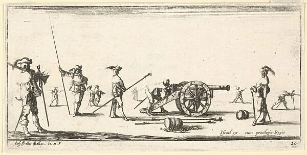 Plate 10 soldier charging cannon center soldiers