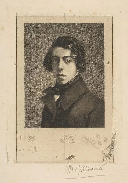 Portrait Artist Theodore Chasseriau 1893 Etching