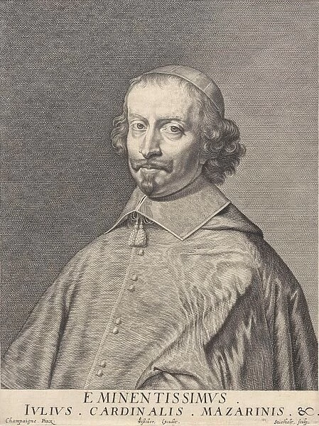 Portrait of Cardinal Giulio Raimondo Mazarino, Francois Stuerhelt, Claes Jansz. Visscher (II)