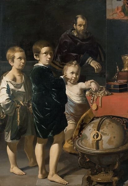 Portrait of three Children and a Man, Thomas de Keyser, 1622