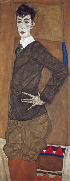 Portrait Erich Lederer 1912-1913 oil gouache