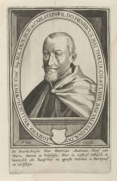 Portrait Henrik Matthias Earl Thurn family crest