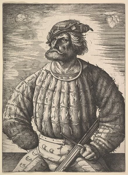 Portrait Kunz von der Rosen ca 1515  /  1518 Etching