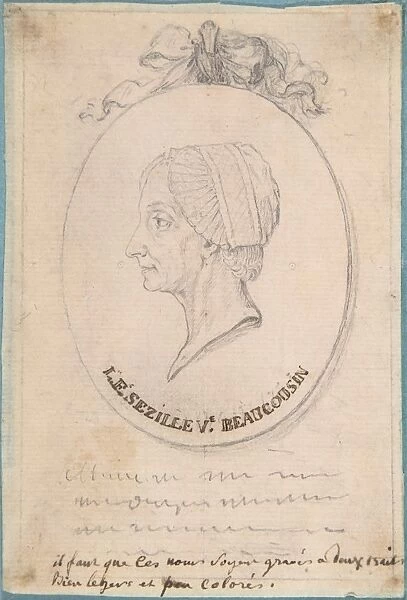 Portrait L F Sezille Widow Beaucousin 18th century