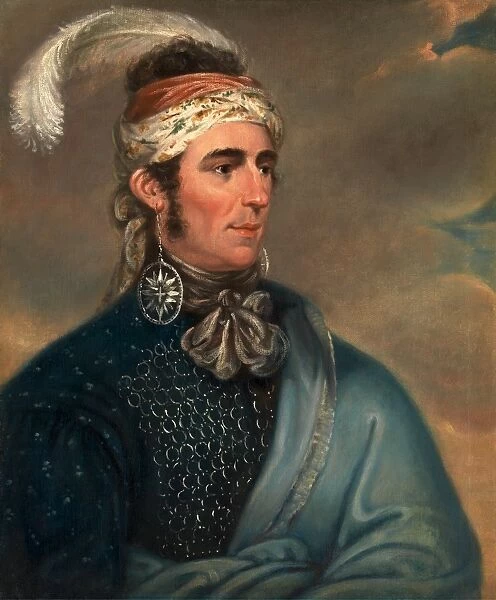 Portrait of Major John Norton as Mohawk Chief Teyoninhokarawen, Mather Brown, 1761-1831