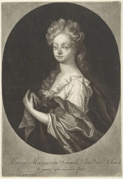 Portrait Maria Margaretha Schenk daughters print maker Pieter Schenk