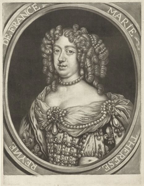 Portrait of Maria Theresa, Queen of France, Jan van Somer, 1655-1700