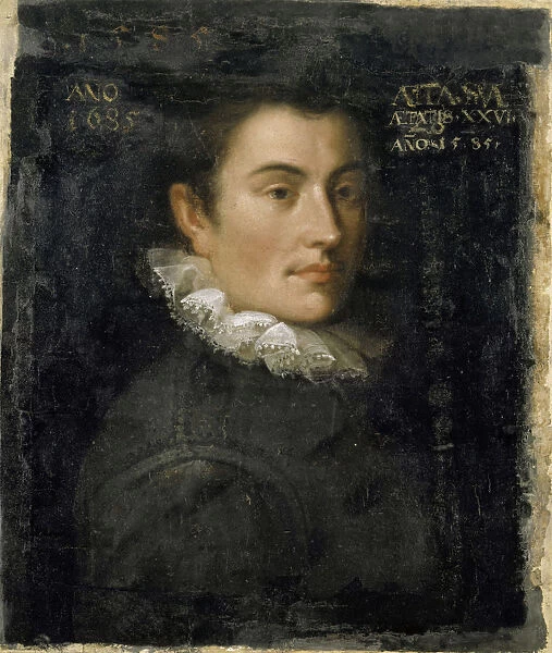 Portrait young man 1585 oil canvas 50 x 41 cm