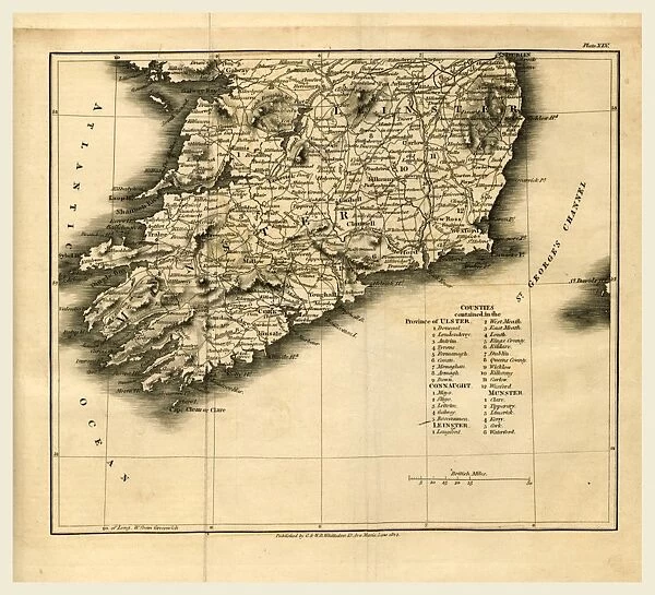 Province of Ulster 1824, A Topographical Dictionary of the United Kingdom, UK, 19th