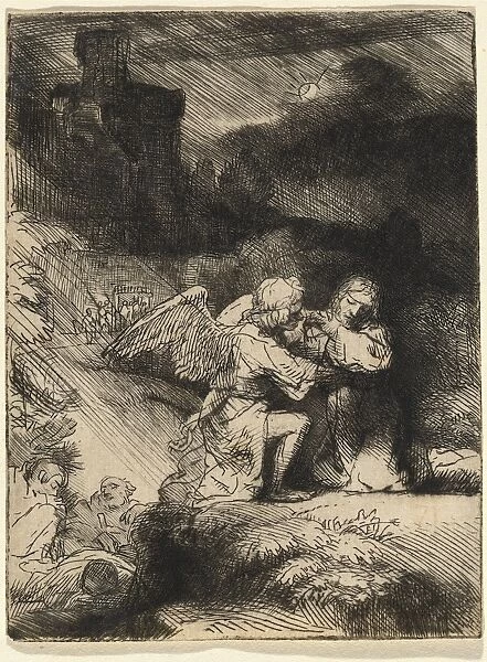 Rembrandt van Rijn (Dutch, 1606 - 1669), The Agony in the Garden, c. 1657, etching