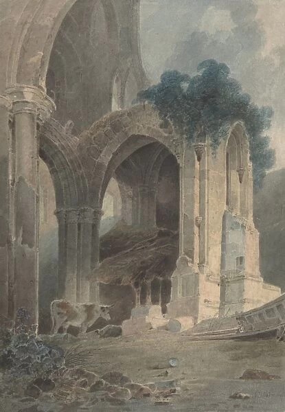 Rievaulx Abbey Yorkshire 1803 Watercolor graphite