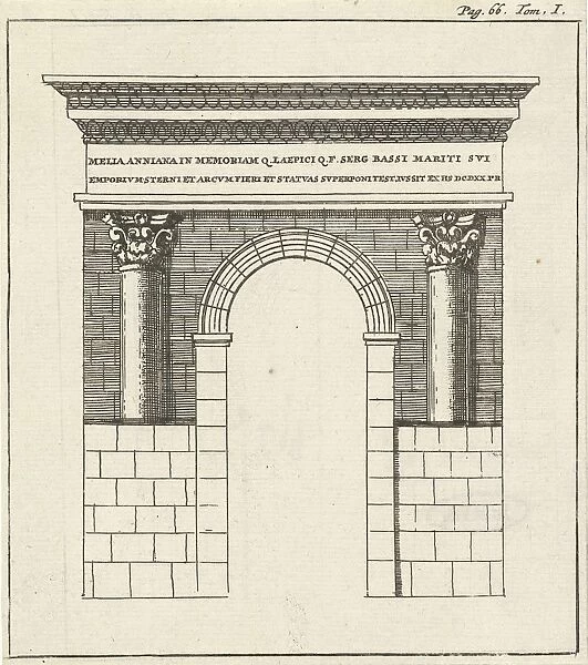 Roman gate at Zara, Jan Luyken, Hendrick and Dirk Boom, 1679