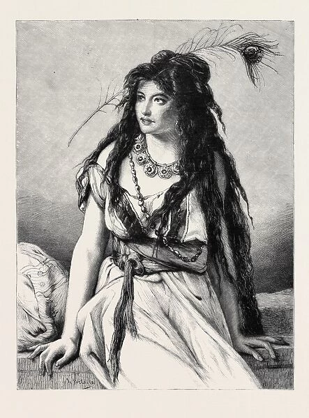 rosa, a Gipsy Girl from a Drawing by J. F. Portaels