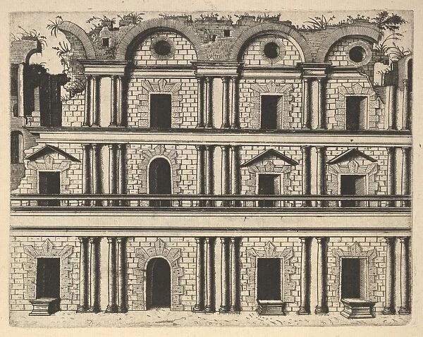 Ruin Palace Facade Palatium M Agrippa series