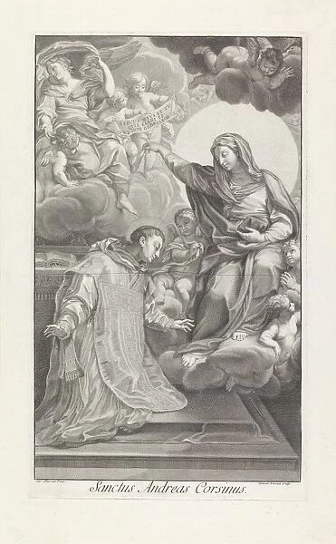 Saint Andrew Corsini kneeling Mary Child Sanctus Andreas Corsinus