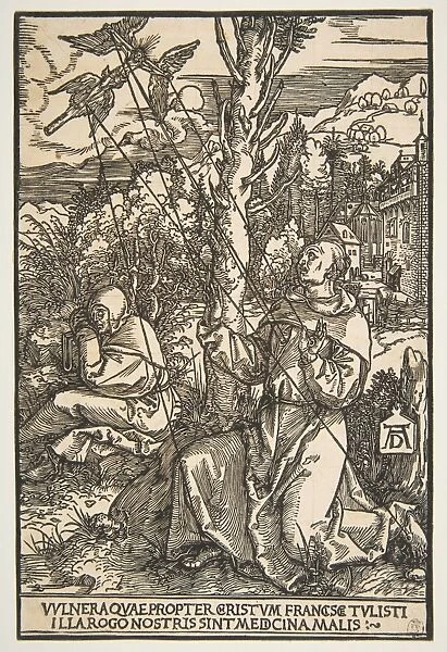 Saint Francis Receiving Stigmata ca 1503 Woodcut