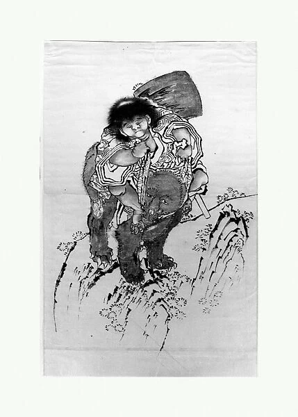 Sakata Kintoki Riding Bear Back Edo period 1615-1868