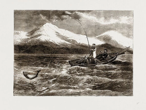 Salmon Fishing in Loch Tay, 1875