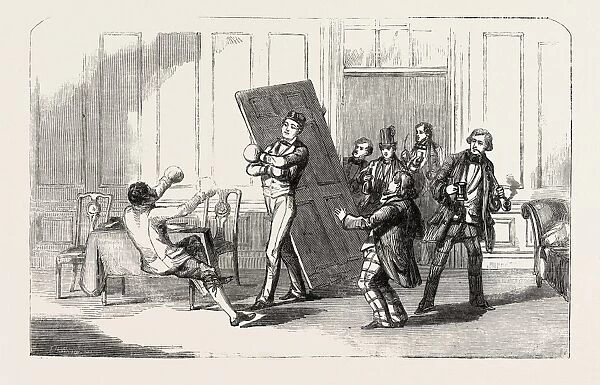 Scene from the New Farce of the Slow Man, at the Adelphi Theatre, London, Uk, 1854
