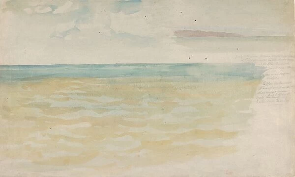 Sea Dieppe ca 1852-54 Watercolor laid paper