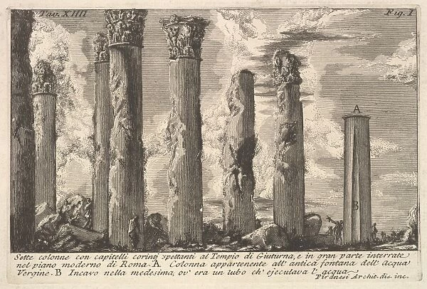 Seven columns Temple Juturna Corinthian capitals