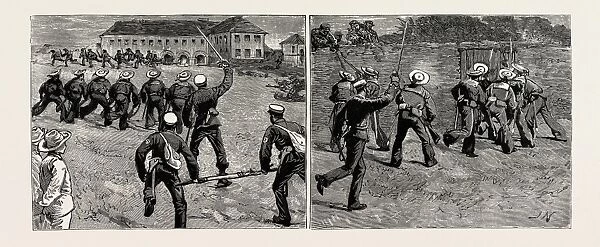 Sham Fight in Jamaica between Men of H. M. s. forward and the Constabulary