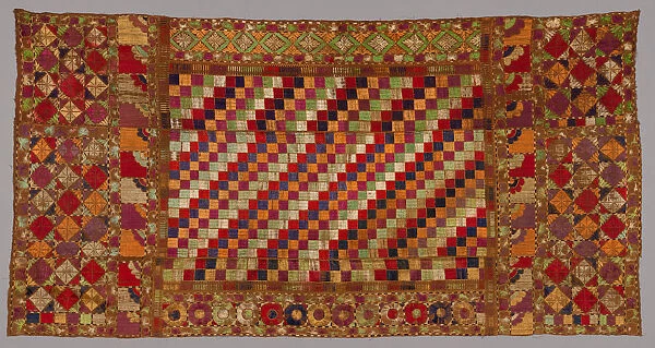 Shawl 1800s India Punjab 19th century Embroidery