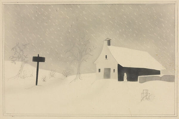 Snow Storm Vermont Mary Altha Nims American 1817-1907