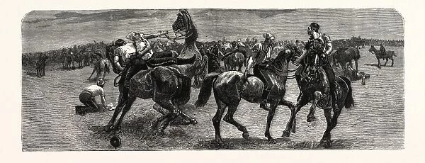 South Africa: a Wrestling Match on Horseback between the Dragoon Guards and the Royal