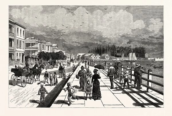 South Carolina: the South in 1880, East Battery, the Promenade on the Southern End