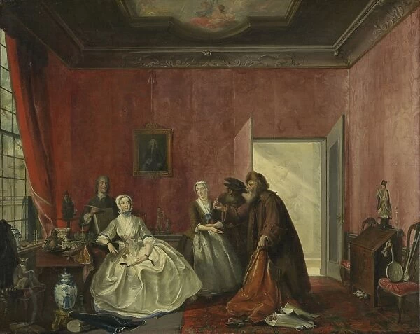 The Spendthrift or the Wasteful Woman, act III, scene V, from the Play by Thomas Asselijn