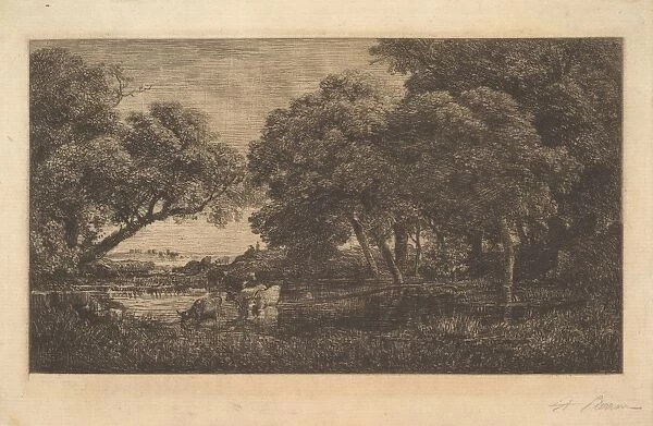 Stags Woods 1850 Etching laid paper third state
