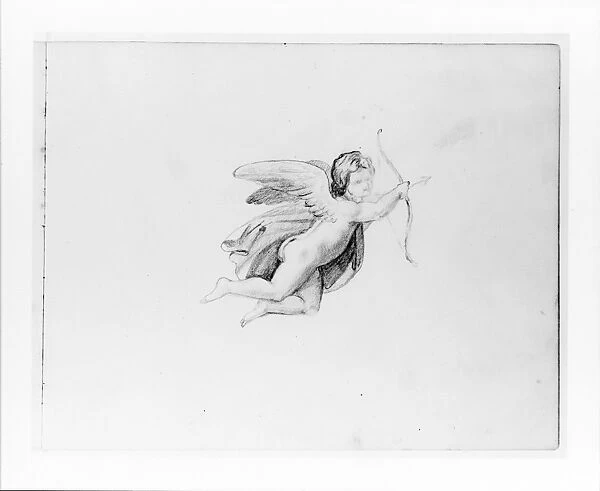 Study Cupid Sketchbook ca 1860 Graphite paper
