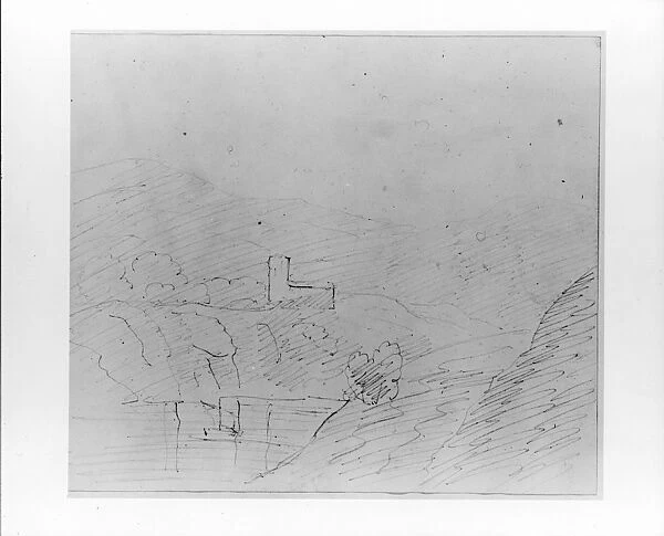 Study Mountains Hills Sketchbook 1834 1838 Graphite