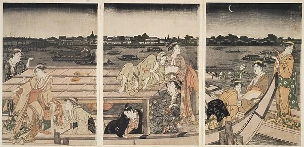 Sumidagawa funa-asobi] = [Pleasure-boating on the Sumida River], Kitagawa, Utamaro
