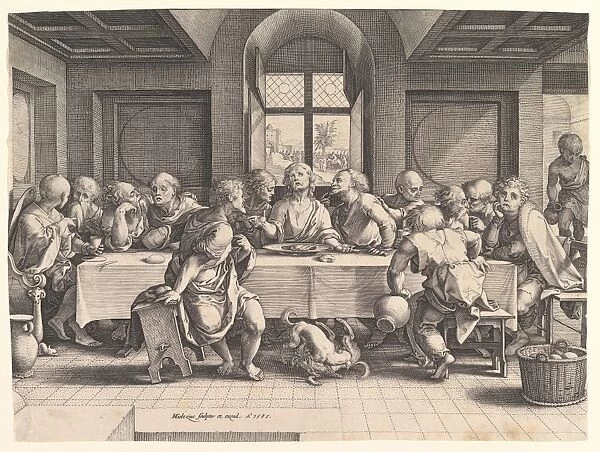 Last Supper 1585 Engraving second state three