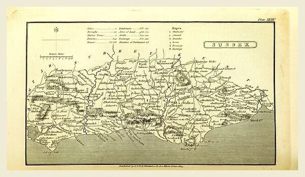 Sussex, A Topographical Dictionary, United Kingdom, UK, 1824