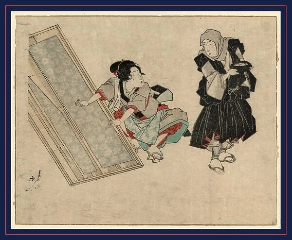 TakuhatsusAc to araihari wo suru onna, Washing clothes. [between 1818 and 1830], 1 print