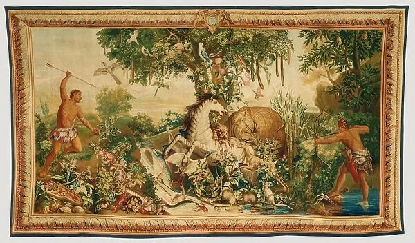 Tapestry: Le Cheval raye from Les Anciennes Indes Series
