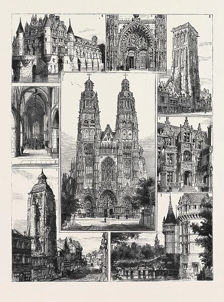 TOURS: 1. The Cathedral (St. Gatien); 2. Tour de Charlemagne; 3. Tour de l Horloge