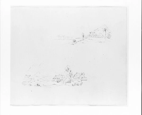 Two Tropical Landscape Studies Sketchbook 1834