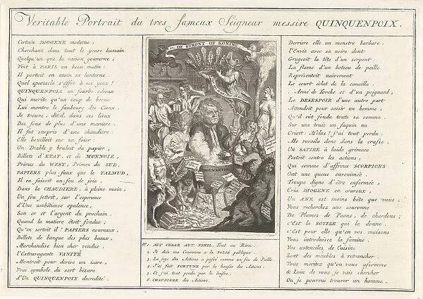 True depiction Mr Quinquempoix 1720 Veritable Portrait du tres fameux Seigneur messire