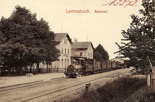 Unidentified steam locomotives Germany Bahnhof Lommatzsch