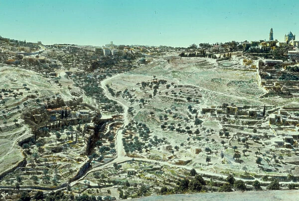 Valley Hinnom east 1950 Jerusalem Israel