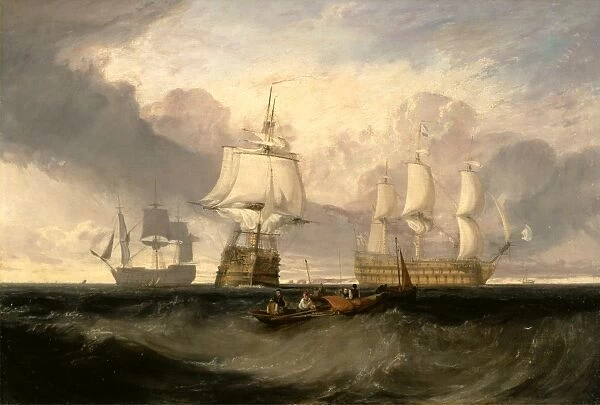 The Victory Returning from Trafalgar, in Three Positions The Victory'