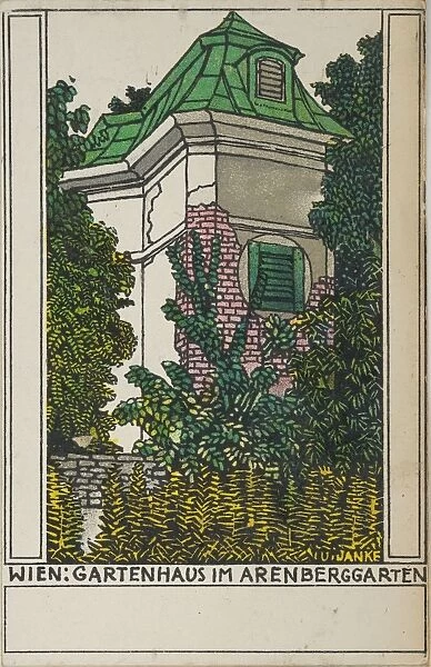 Vienna Garden House Arenberg Garden 1910 Color lithograph
