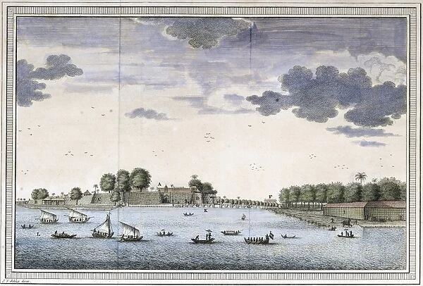 View on Batavia seen from the sugar warehouse. A mid 18th centur