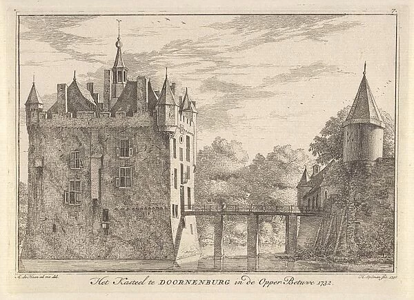 View of castle Doornenburg, Hendrik Spilman, A. de Haan, 1738
