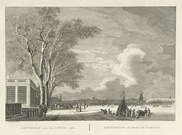 View frozen Amstel Amsterdam 1762 Amsterdam aan den Amstel 1762